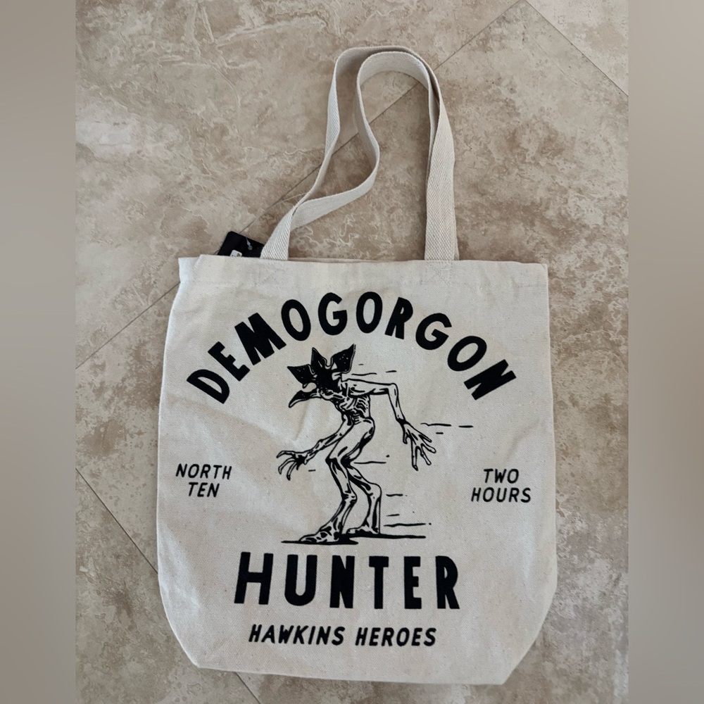 Stranger Things “Demogorgon Hunter” Canvas Tote Bag – NWT